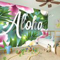Aloha Hawaiian Flower Print Wall Sticker