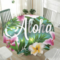 Aloha Hawaiian Flower Print Waterproof Round Tablecloth