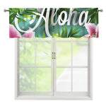 Aloha Hawaiian Flower Print Window Valance