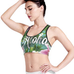 Aloha Hawaiian Flower Print Women's Sports Bra