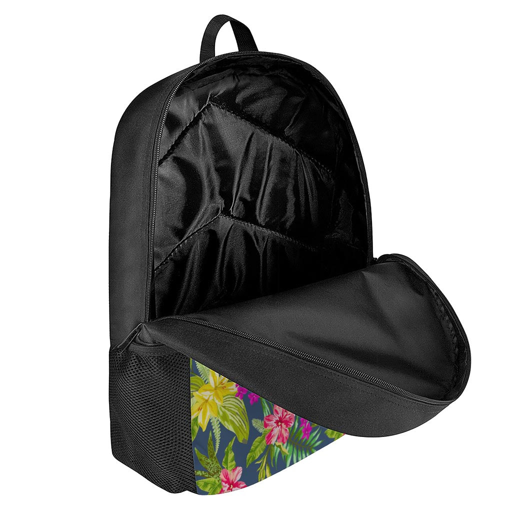 Aloha Hawaiian Flowers Pattern Print 17 Inch Backpack