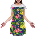 Aloha Hawaiian Flowers Pattern Print Adjustable Apron