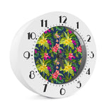 Aloha Hawaiian Flowers Pattern Print Alarm Clock