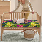 Aloha Hawaiian Flowers Pattern Print Baby Crib Sheet