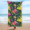 Aloha Hawaiian Flowers Pattern Print Beach Towel