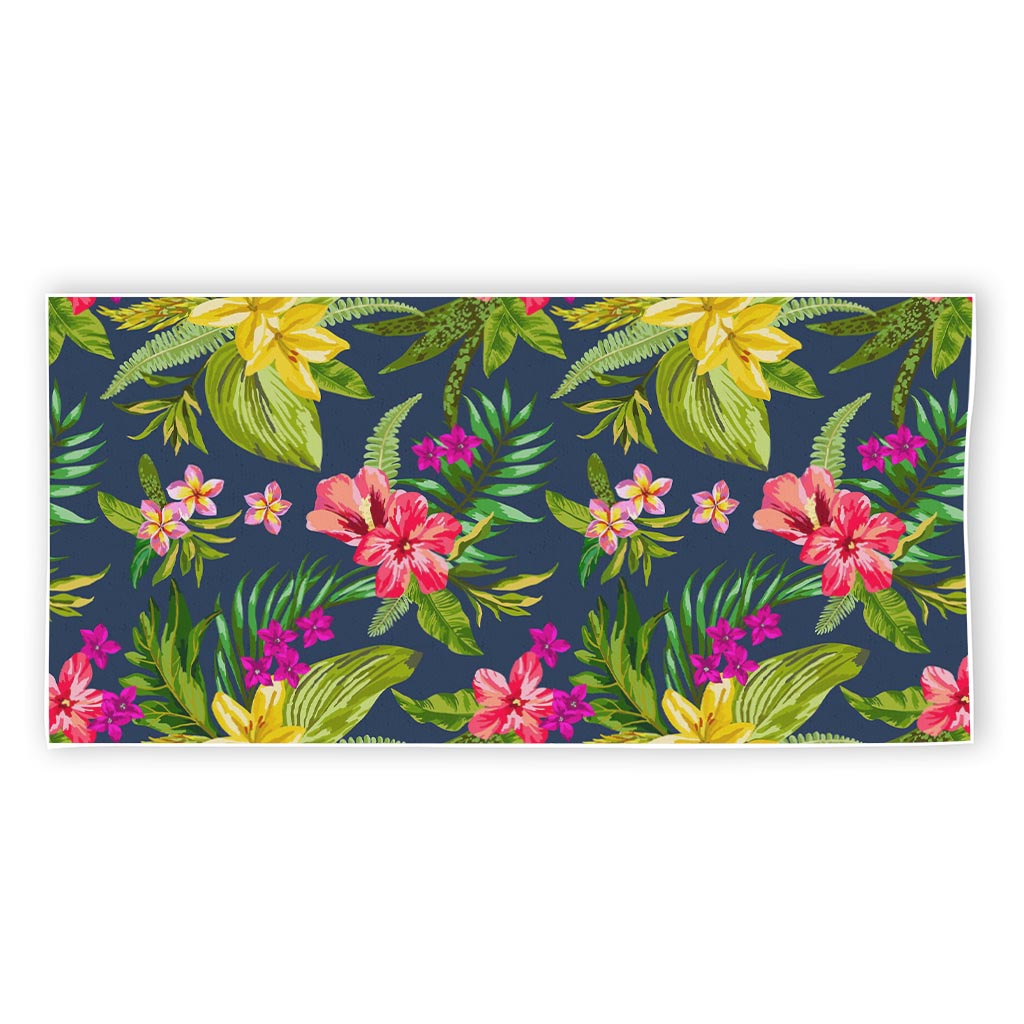 Aloha Hawaiian Flowers Pattern Print Beach Towel