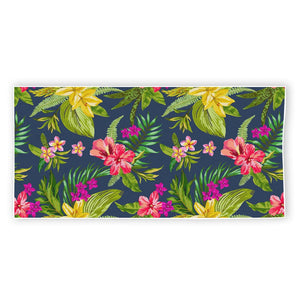 Aloha Hawaiian Flowers Pattern Print Beach Towel