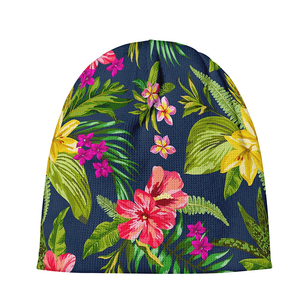 Aloha Hawaiian Flowers Pattern Print Beanie
