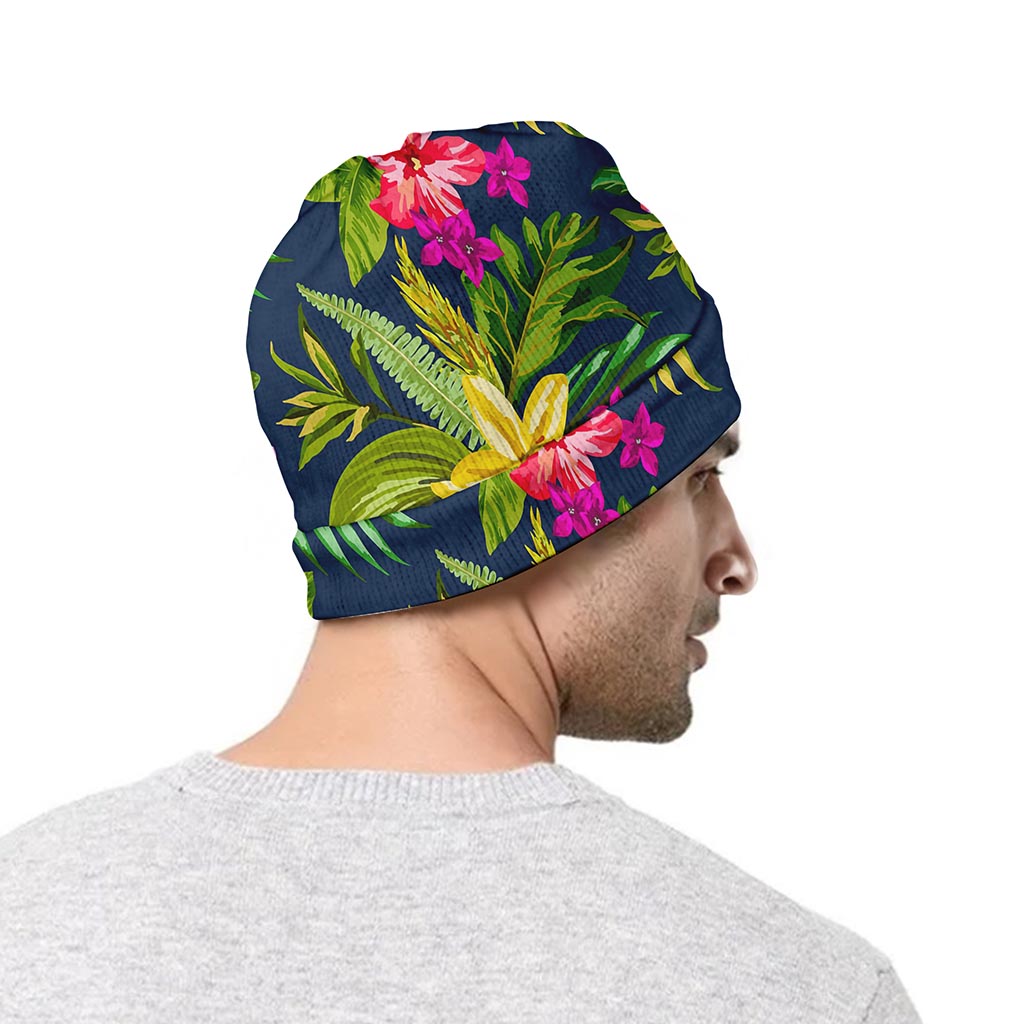 Aloha Hawaiian Flowers Pattern Print Beanie