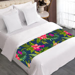 Aloha Hawaiian Flowers Pattern Print Bed Runner