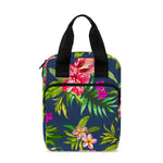 Aloha Hawaiian Flowers Pattern Print Bible Tote Bag