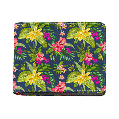 Aloha Hawaiian Flowers Pattern Print Bifold Wallet