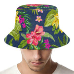 Aloha Hawaiian Flowers Pattern Print Bucket Hat