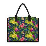 Aloha Hawaiian Flowers Pattern Print Canvas Tote Bag