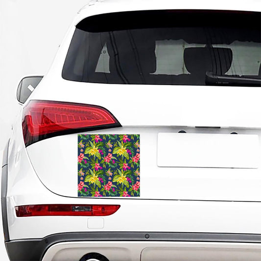 Aloha Hawaiian Flowers Pattern Print Car Sticker