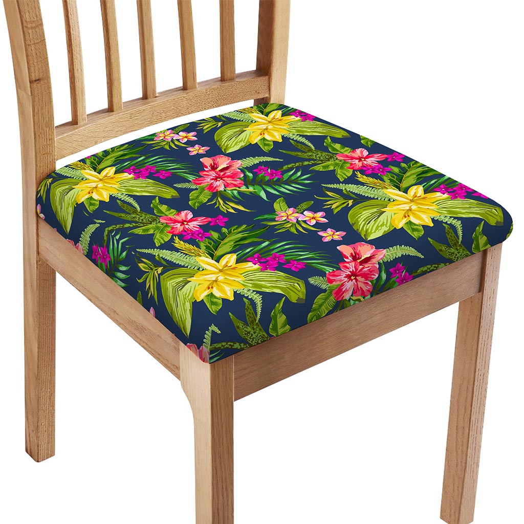 Aloha Hawaiian Flowers Pattern Print Chair Cushion Cover