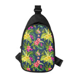 Aloha Hawaiian Flowers Pattern Print Chest Bag