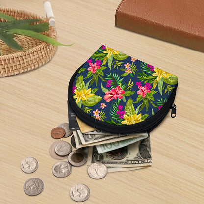 Aloha Hawaiian Flowers Pattern Print Coin Purse