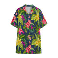 Aloha Hawaiian Flowers Pattern Print Cotton Hawaiian Shirt
