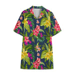 Aloha Hawaiian Flowers Pattern Print Cotton Hawaiian Shirt
