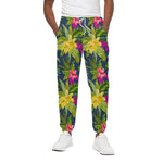 Aloha Hawaiian Flowers Pattern Print Cotton Pants