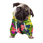 Aloha Hawaiian Flowers Pattern Print Dog Zip Up Hoodie