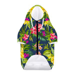 Aloha Hawaiian Flowers Pattern Print Dog Zip Up Hoodie