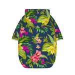 Aloha Hawaiian Flowers Pattern Print Dog Zip Up Hoodie
