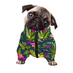 Aloha Hawaiian Flowers Pattern Print Dog Zip Up Jacket