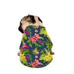 Aloha Hawaiian Flowers Pattern Print Dog Zip Up Jacket