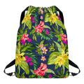 Aloha Hawaiian Flowers Pattern Print Drawstring Backpack