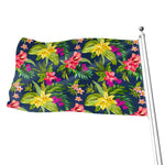 Aloha Hawaiian Flowers Pattern Print Flag