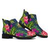 Aloha Hawaiian Flowers Pattern Print Flat Ankle Boots