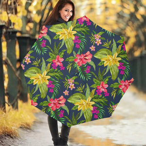 Aloha Hawaiian Flowers Pattern Print Foldable Umbrella