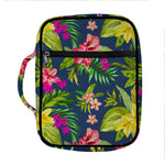Aloha Hawaiian Flowers Pattern Print Front Pocket Bible Bag