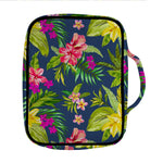 Aloha Hawaiian Flowers Pattern Print Front Pocket Bible Bag