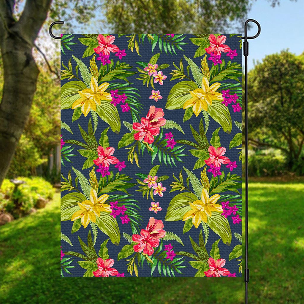 Aloha Hawaiian Flowers Pattern Print Garden Flag
