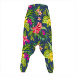 Aloha Hawaiian Flowers Pattern Print Hammer Pants