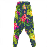 Aloha Hawaiian Flowers Pattern Print Hammer Pants