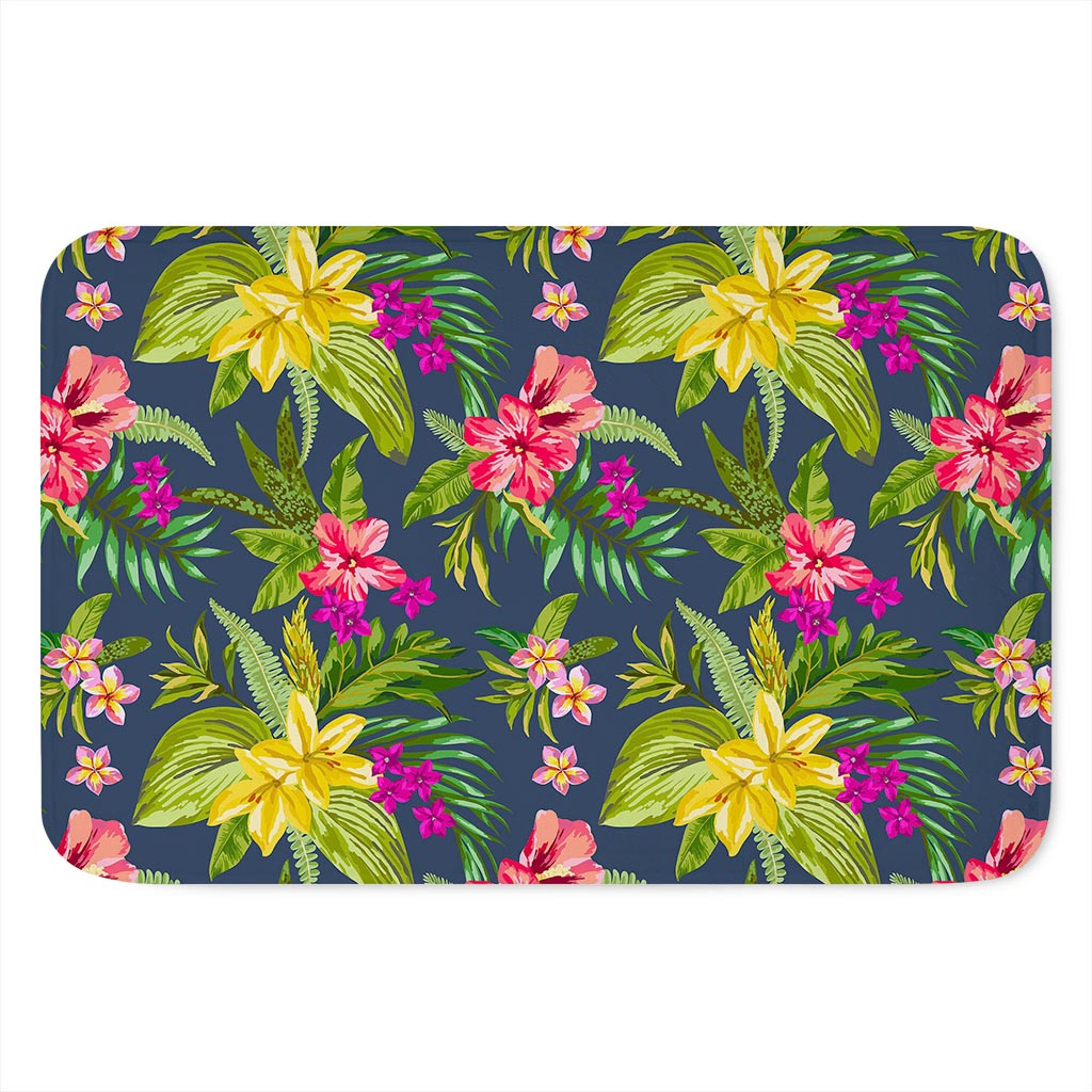 Aloha Hawaiian Flowers Pattern Print Indoor Door Mat