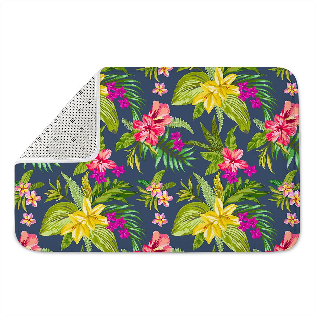 Aloha Hawaiian Flowers Pattern Print Indoor Door Mat