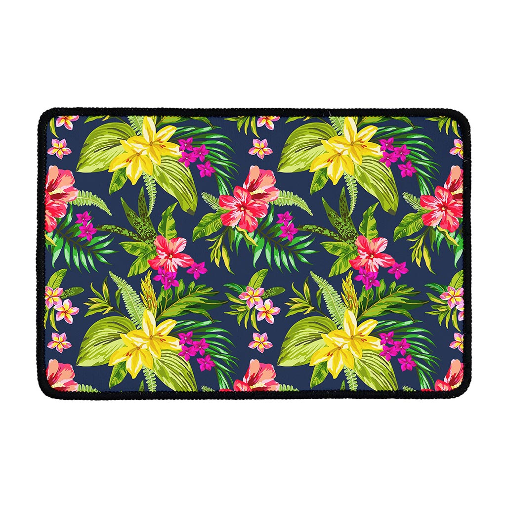 Aloha Hawaiian Flowers Pattern Print Kitchen Mat