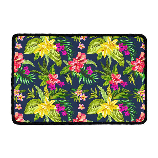Aloha Hawaiian Flowers Pattern Print Kitchen Mat