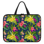 Aloha Hawaiian Flowers Pattern Print Laptop Sleeve With Handle