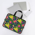 Aloha Hawaiian Flowers Pattern Print Laptop Sleeve With Handle