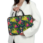 Aloha Hawaiian Flowers Pattern Print Laptop Sleeve With Handle