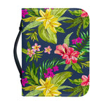 Aloha Hawaiian Flowers Pattern Print Leather Bible Cover