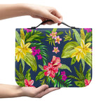 Aloha Hawaiian Flowers Pattern Print Leather Bible Cover