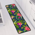 Aloha Hawaiian Flowers Pattern Print Long Kitchen Mat