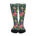 Aloha Hawaiian Flowers Pattern Print Long Socks